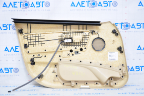 Door trim card front right BMW 3 F30 12-18 beige leather with backlight, type 1, scratches, handle coating defect