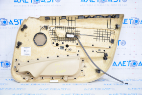 Door trim card front left BMW 3 F30 12-18 beige leather with backlight, type 1, handle coating defect