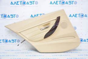 Door trim card rear left BMW 3 F30 12-18 leather beige with backlight without curtain, type 1