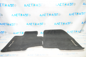 Set of floor mats for Kia Optima 11-15, cloth, black, burnt