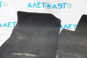Set of floor mats for Infiniti Q50 14-24 black, cloth, torn, for dry cleaning