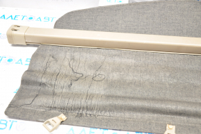 Trunk curtain Toyota Highlander 08-13 beige, tear, scratches, cut, worn textile