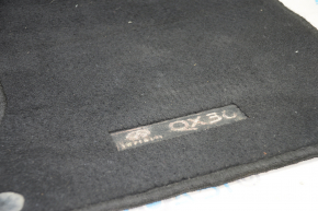 Set of floor mats for Infiniti QX30 17-17 cloth black, worn, burnt