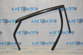 Upper rear right door molding Ford Fusion mk5 13-20 chrome with glass seal, scratches, for polishing