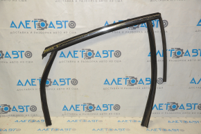 Upper rear right door molding Ford Fusion mk5 13-20 chrome with glass seal, scratches, for polishing