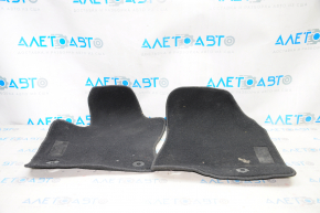 Set of floor mats Jeep Compass 17-24 cloth black, type 2 burnt, for dry cleaning