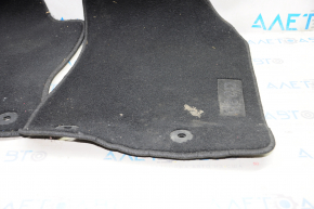 Set of floor mats Jeep Compass 17-24 cloth black, type 2 burnt, for dry cleaning
