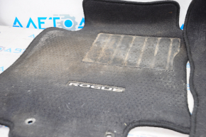 Set of floor mats Nissan Rogue 14-20 cloth black, dry cleanable