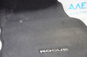 Set of floor mats Nissan Rogue 14-20 cloth black, dry cleanable