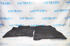 Set of floor mats Nissan Leaf 13-17 cloth black, without emblem, for dry cleaning