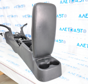Console center armrest and cup holders Chevrolet Volt 16- black, blue stitching, scratches