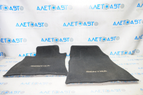 Set of floor mats for Nissan Sentra 13-19, cloth, black, for dry cleaning