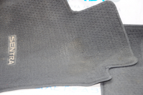 Set of floor mats for Nissan Sentra 13-19, cloth, black, for dry cleaning