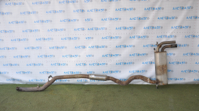 Exhaust line middle part with rear barrel BMW F30 12-16 awd N20 for 2 pipes with chrome tip