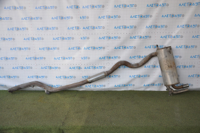 Exhaust line middle part with rear barrel BMW F30 12-16 awd N20 for 2 pipes with chrome tip