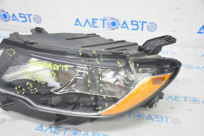 Headlight front left complete Jeep Compass 17-21 halogen, without fastening, melted glass, sand