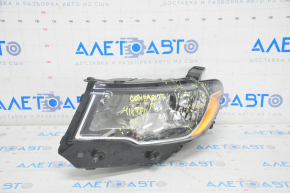 Headlight front left complete Jeep Compass 17-21 halogen, without fastening, melted glass, sand
