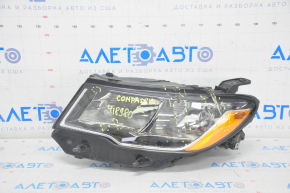 Headlight front left complete Jeep Compass 17-21 halogen, without fastening, melted glass, sand