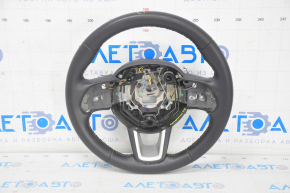 Naked steering wheel Jeep Compass 17-21 leather, black, poke