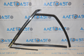 Upper rear left door molding Lincoln MKZ 13-16 chrome with glass seal, scratches, for polishing