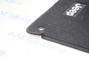 Carpet interior front left Jeep Cherokee KL 14- rag black, tear