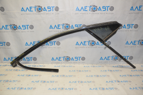 Glass seal front right Lincoln MKX 16- with upper chrome molding, glass triangle, scratches, bent
