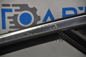 Glass seal front right Lincoln MKX 16- with upper chrome molding, glass triangle, scratches, bent