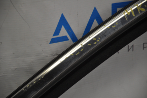 Glass seal front right Lincoln MKX 16- with upper chrome molding, glass triangle, scratches, bent