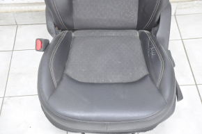 Driver's seat Jeep Compass 17- without airbag, mechanical, combined leather black + cloth, for cleaning, cracks in leather