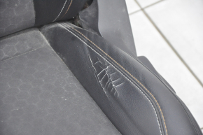 Driver's seat Jeep Compass 17- without airbag, mechanical, combined leather black + cloth, for cleaning, cracks in leather
