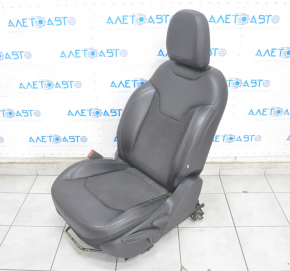 Driver's seat Jeep Compass 17- without airbag, mechanical, combined leather black + cloth, for cleaning, cracks in leather