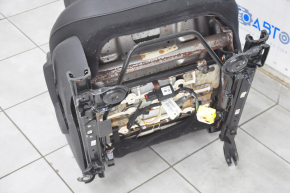 Passenger seat Jeep Compass 17- without airbag, mechanical, combined leather black + cloth, needs cleaning, broken zipper