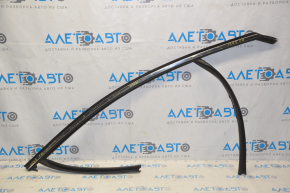 Upper front right door molding Ford Fusion mk5 13-20 chrome with glass seal, scratches, for polishing