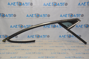 Front right glass seal Lincoln MKZ 13-16 with upper chrome molding, triangle glass, scratches, for polishing