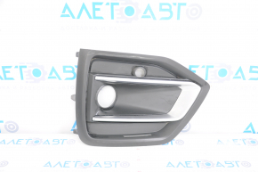 Front bumper grille left Audi Q5 80A 21-24 with molding, black matte scratches