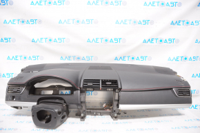Torpedo front panel without AIRBAG Toyota Camry v55 15-17 usa black, red stitching, scratch