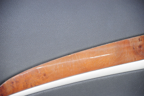 Torpedo front panel without AIRBAG Lincoln MKZ 13-20 black, wood inserts, crack on air duct, scratches, chip