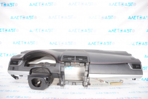 Torpedo front panel without AIRBAG Toyota Camry v55 15-17 usa red stitching, scratch on overlay