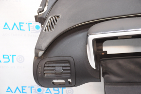 Torpedo front panel without AIRBAG Chevrolet Volt 11-15 black with pad on pillow, sticky plastic, worn