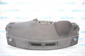 Dashboard front panel without AIRBAG Hyundai Sonata 15-17 gray overlays, worn