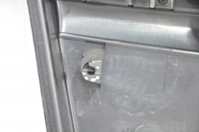 Door trim card front right Subaru Forester 14-18 SJ black with gray insert cloth, armrest cloth, scratches, crack in crepe