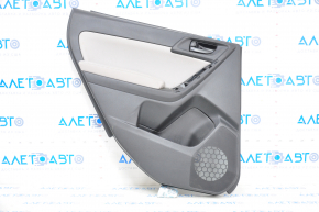 Door trim card rear left Subaru Forester 14-18 SJ black with gray insert cloth, armrest cloth, broken fastener
