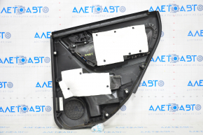Door trim card rear left Subaru Forester 14-18 SJ black with gray insert cloth, armrest cloth, broken fastener