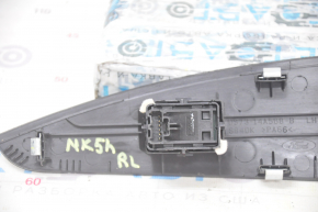 Rear left window lift control for Ford Fusion mk5 13-20, black with chrome, with black gloss trim
