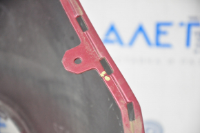 Front bumper bare Ford Fusion mk5 13-16 without parking sensors, red, broken fastener, soldered, broken honeycombs