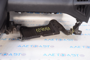 Torpedo front panel without AIRBAG Ford Focus mk3 15-18 rest, black, broken glove compartment bar, crack on trim