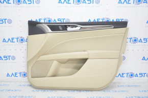Door trim card front right Ford Fusion mk5 13-16 beige, wood insert