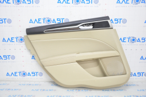 Door trim card rear left Ford Fusion mk5 13-16 beige, wood insert, plastic turned white