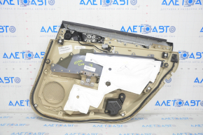 Door trim card rear left Ford Fusion mk5 13-16 beige, wood insert, plastic turned white