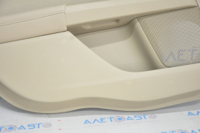 Door trim card rear left Ford Fusion mk5 13-16 beige, wood insert, plastic turned white